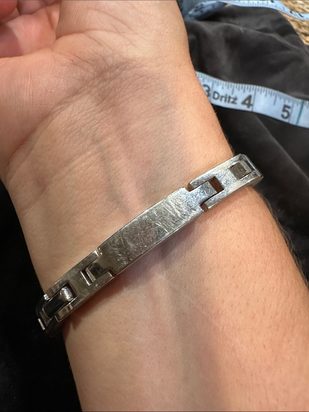 Polished Silver Link Bracelet for Women